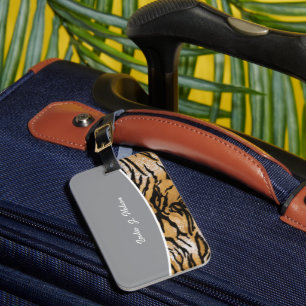 Stylish Tiger Print Cheetah Luggage Tag