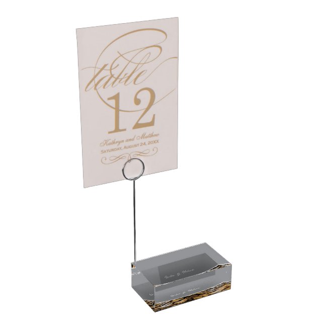 Stylish Tiger Print Cheetah Place Card Holder (Corner)