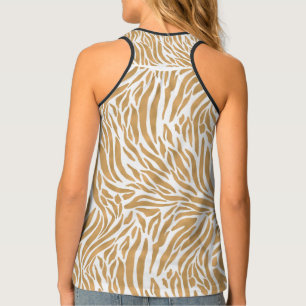 Stylish Tiger Stripes Basic Color Tank Top