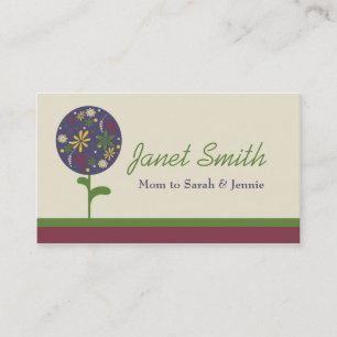 Stylish Topiary Flower Mommy Card