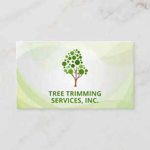 Stylish Tree Logo Landscaping Business Card