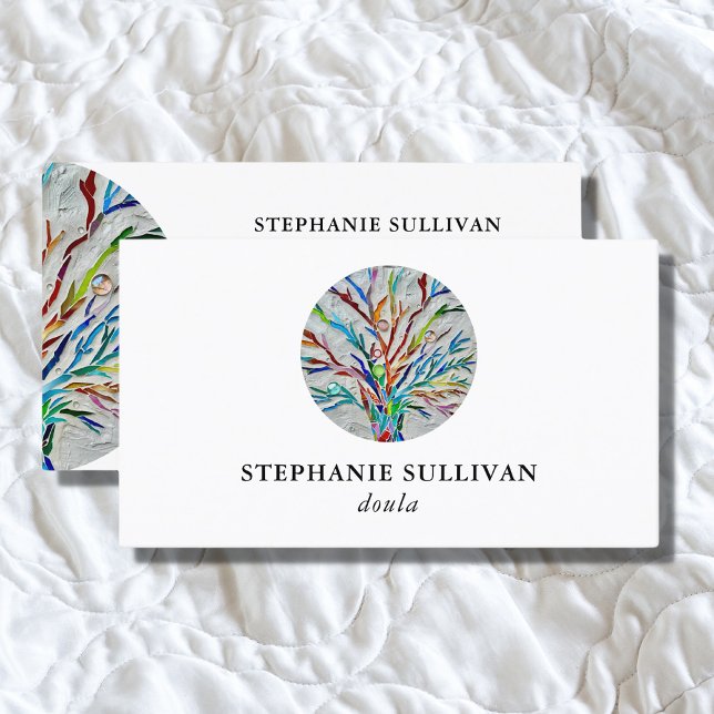 Stylish Tree of Life Doula Business Card (Creator Uploaded)