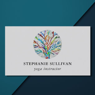 Stylish Tree of Life Yoga Instructor Business Card