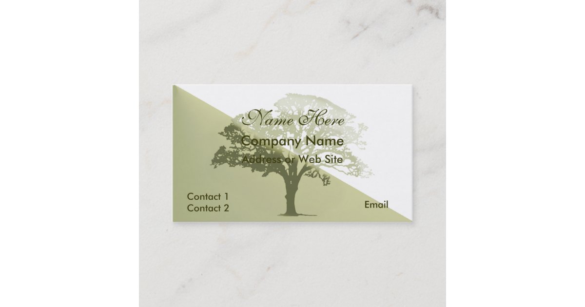 Stylish Tree Silhouette Business Card | Zazzle