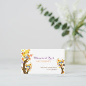 Stylish Trees Therapist Business Appointment Cards (Standing Front)