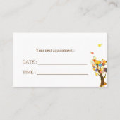 Stylish Trees Therapist Business Appointment Cards (Back)