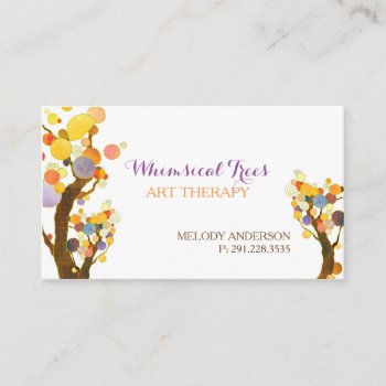 Stylish Trees Therapist Business Appointment Cards by daphne1024 at Zazzle
