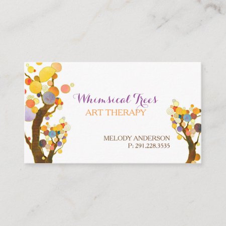 Stylish Trees Therapist Business Appointment Cards