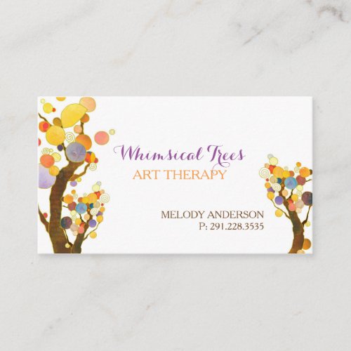 Stylish Trees Therapist Business Appointment Cards