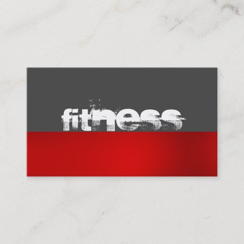 Stylish Trend Gray Red Fitness Sport Business Card