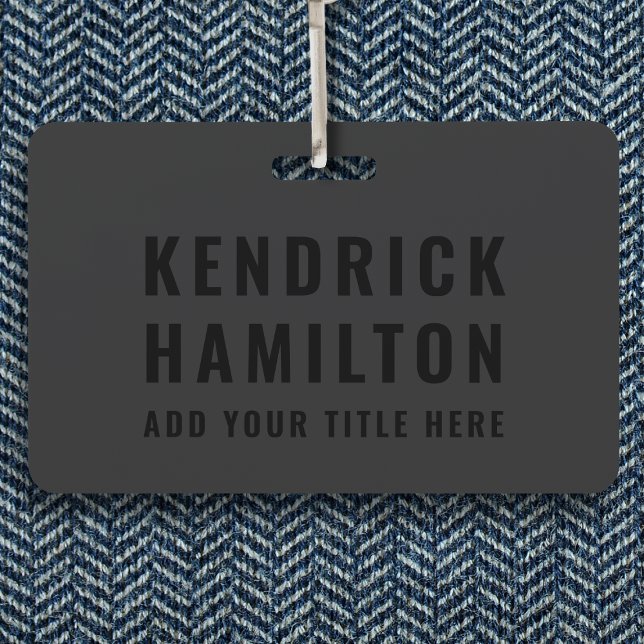 Stylish Trendy Black Out Modern Minimalist Simple Badge (Creator Uploaded)