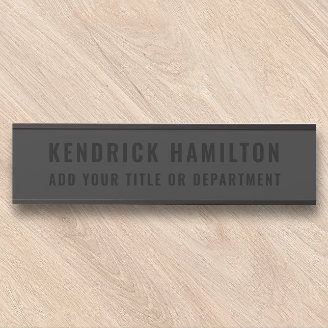 Stylish Trendy Black Out Modern Minimalist Simple Door Sign (Creator Uploaded)