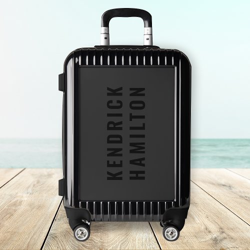 Stylish Trendy Black Out Modern Minimalist Simple  Luggage