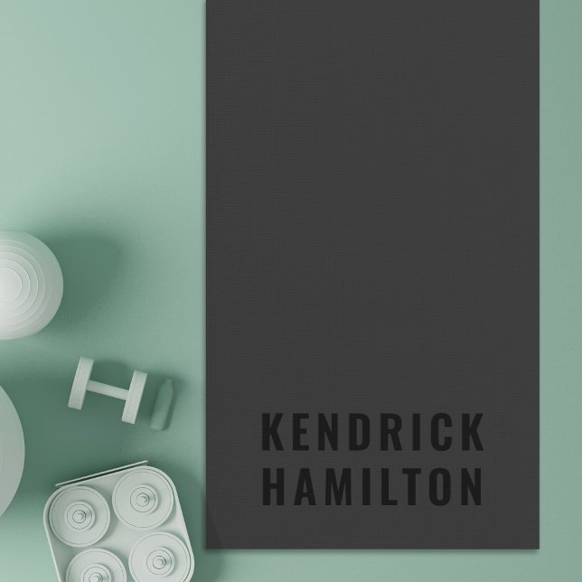 Stylish Trendy Black Out Modern Minimalist Simple Yoga Mat (Creator Uploaded)