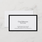 Stylish Trendy Black White Charming Business Card (Front/Back)