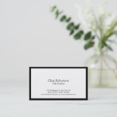 Stylish Trendy Black White Charming Business Card (Standing Front)
