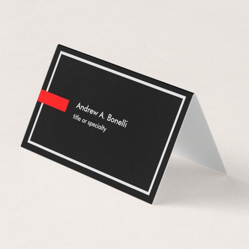 Stylish Trendy Black White Red Professional Modern Business Card