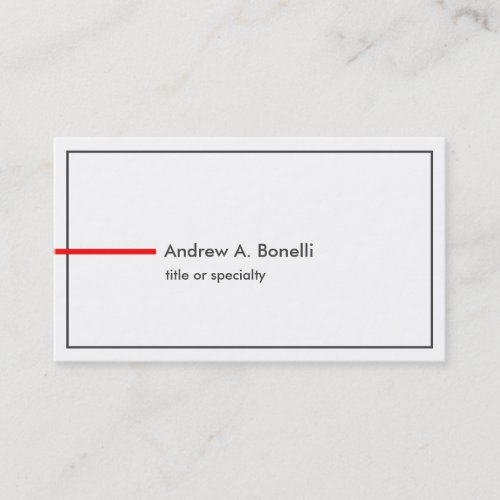 Stylish Trendy Black White Red Professional Modern Business Card