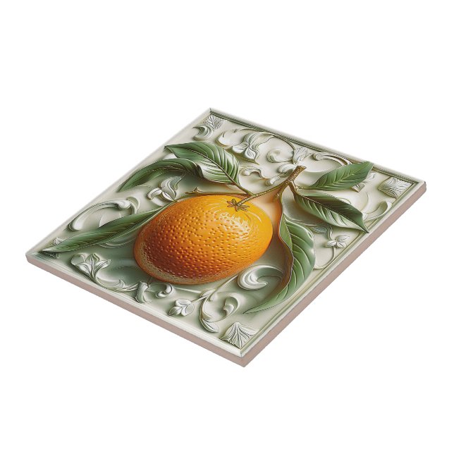  Stylish Trendy Citrus Mediterranean Farmhouse  Ceramic Tile (Side)