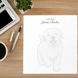 Stylish Trendy Cute Dog Simple Notepad
