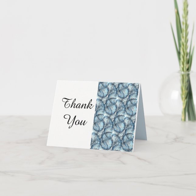 Stylish trendy Elegant Wedding Thank you card (Front)