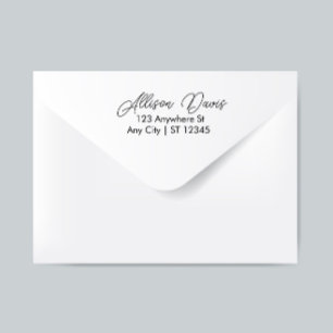 Stylish Trendy Family Name & Return Address Self-inking Stamp