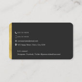 Stylish trendy gold networking modern QR code Business Card (Back)