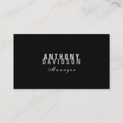 Stylish Trendy Gray Manager Business Card