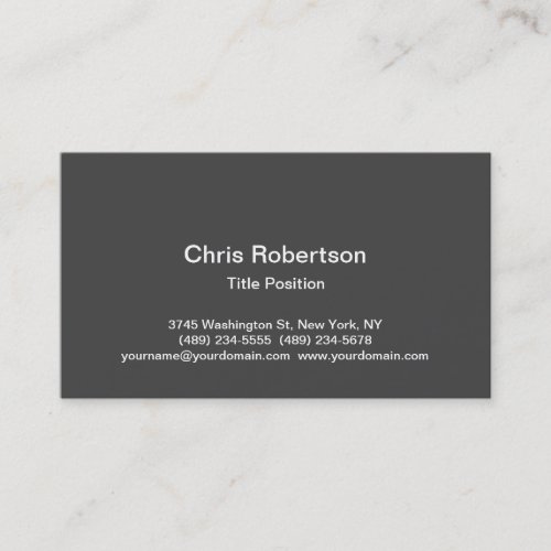Stylish Trendy Grey Charming Business Card