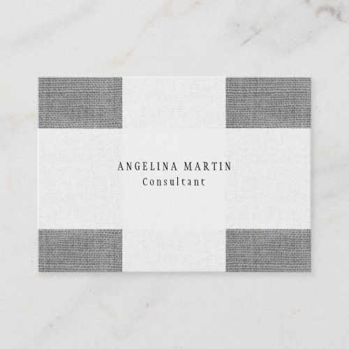 Stylish Trendy Grey Cross Pattern Plain Modern Business Card