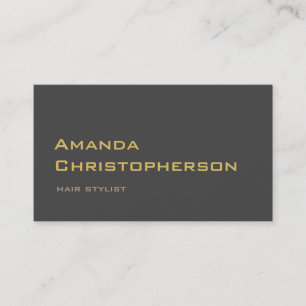 Stylish Trendy Grey Hair Stylist Business Card
