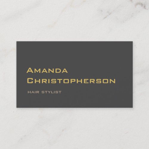 Stylish Trendy Grey Hair Stylist Business Card