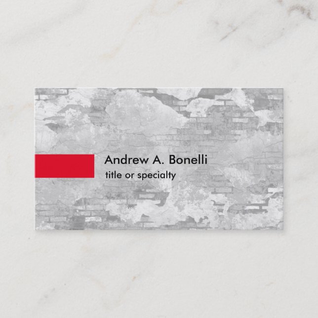 Stylish Trendy Grey Wall Professional Modern Business Card (Front)