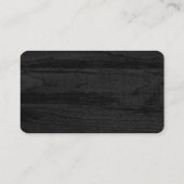 Stylish Trendy Grey Wood Hair Stylist Unique Business Card (Back)