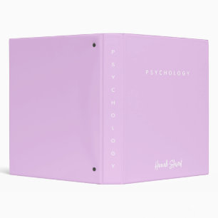 Stylish Trendy Lavender Purple Minimalist Girly 3 Ring Binder