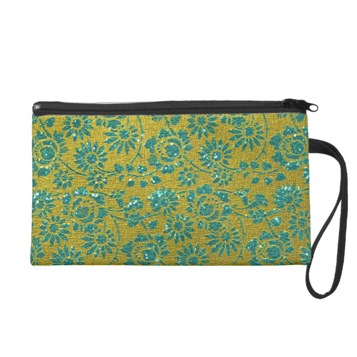 Stylish Trendy Lime Turquoise Wristlet Clutch