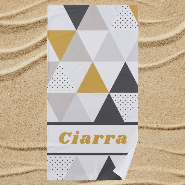 Stylish Trendy Modern Abstract Pattern Beach Towel (Creator Uploaded)