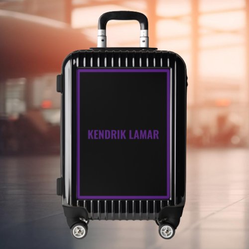Stylish Trendy Modern Black  Purple Travel Luggage