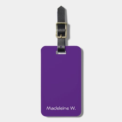 Stylish Trendy Modern Minimalist Black White Luggage Tag