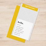 Stylish Trendy Mustard Yellow Diagonal Stripe Business Card<br><div class="desc">A minimalist diagonal stripe pattern business cards in mustard yellow with retro vintage and contemporary typography. The text can easily be customized for a design as unique as you are!</div>