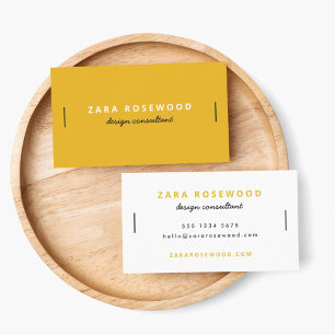 Stylish Trendy Mustard Yellow Modern Minimal Business Card