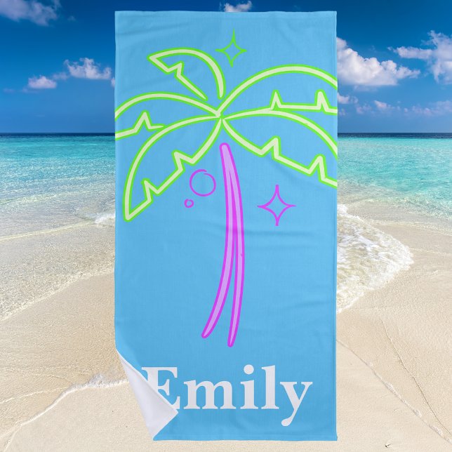 Stylish Trendy Palm Tree Beach Towel (Creator Uploaded)