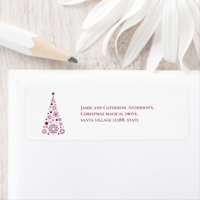 Stylish Trendy Script Christmas Label (Insitu)