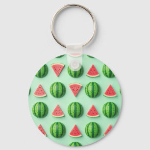 Stylish Trendy Watercolor Watermelon  Keychain