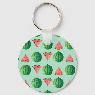 Stylish Trendy Watercolor Watermelon Keychain