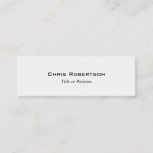 Stylish Trendy White Charming Business Card