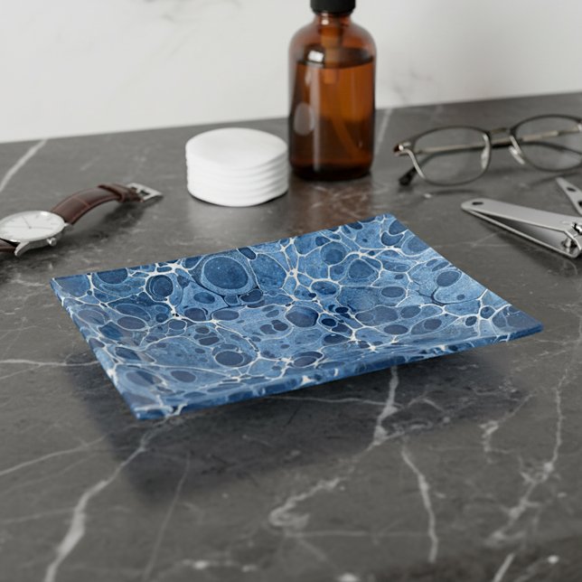 Stylish Trinket Tray With Abstract Marble Pattern (Creator Uploaded)