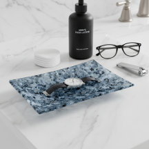 Stylish Trinket Tray With Marble Granite Pattern