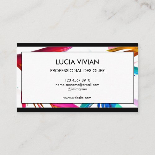 Stylish Tropical Minimalist Modern Professional  B Business Card