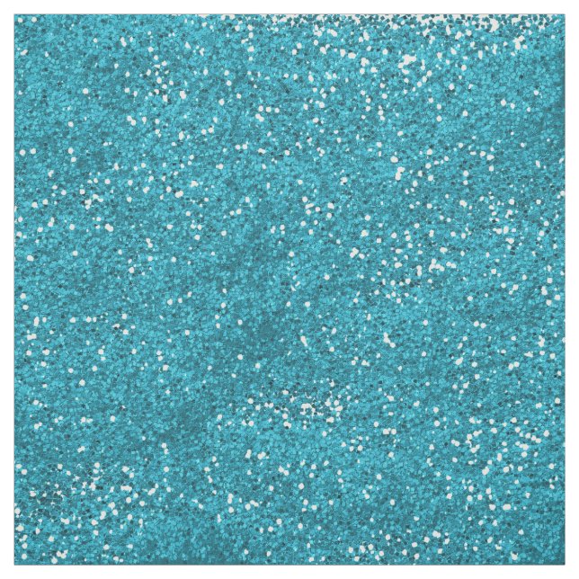 Stylish Turquoise Blue Glitter Fabric (Swatch)